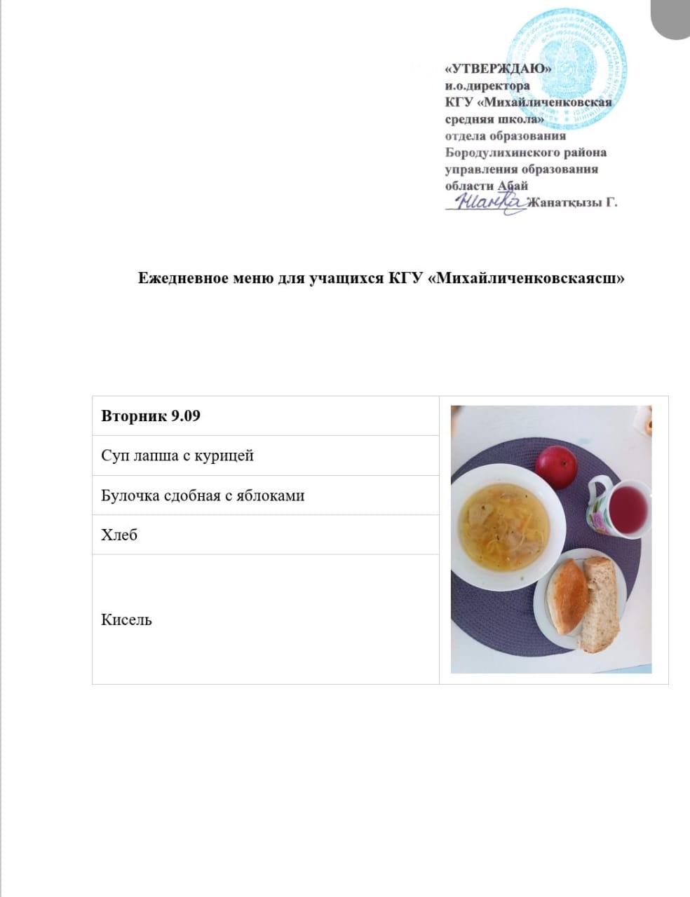 меню