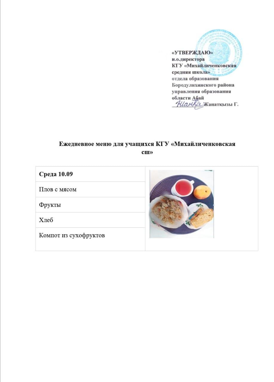 меню