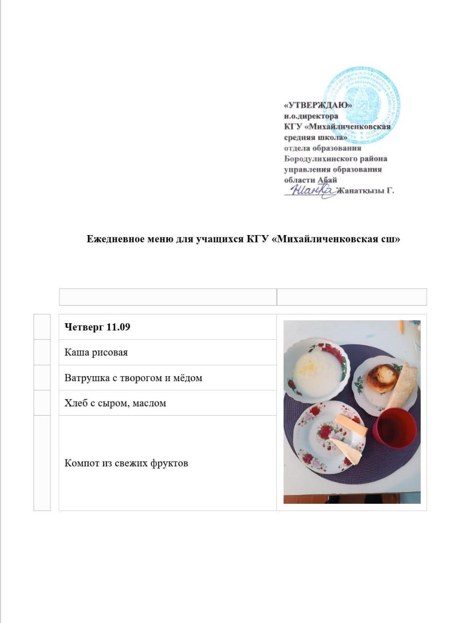 меню