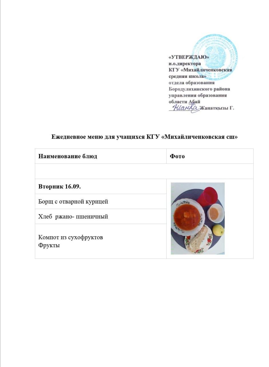меню