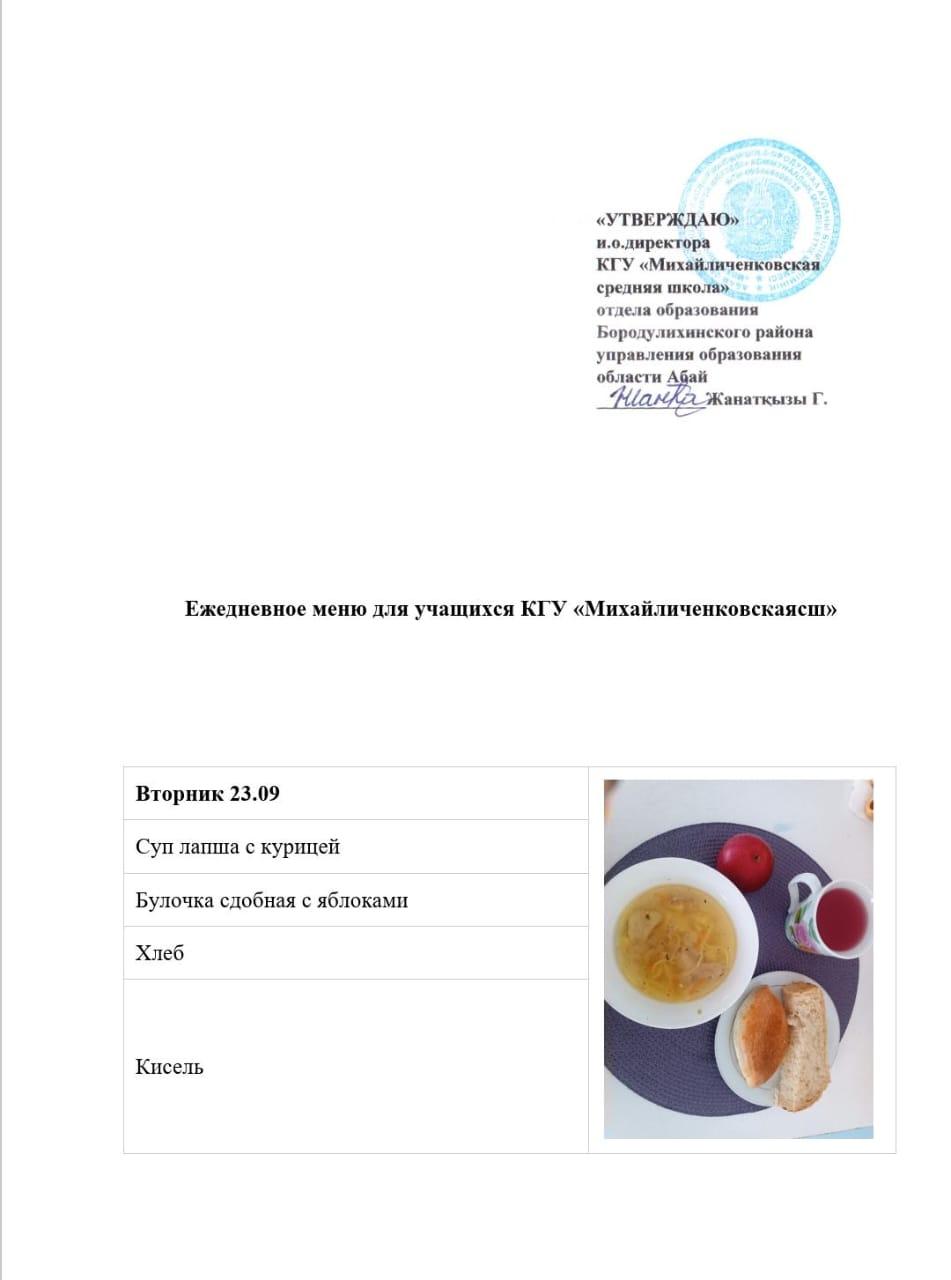меню