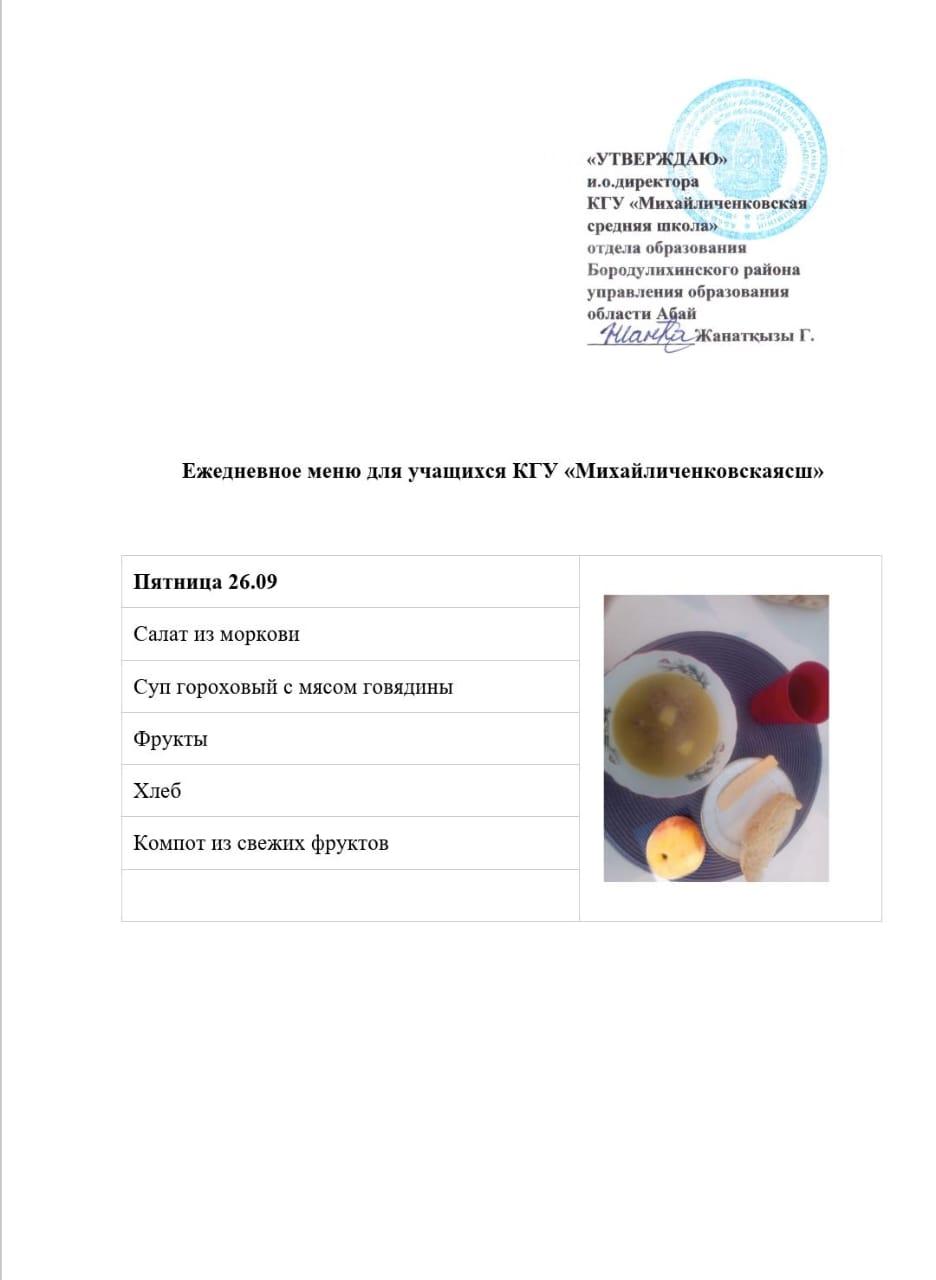меню