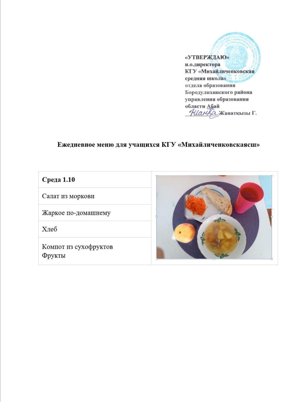 меню