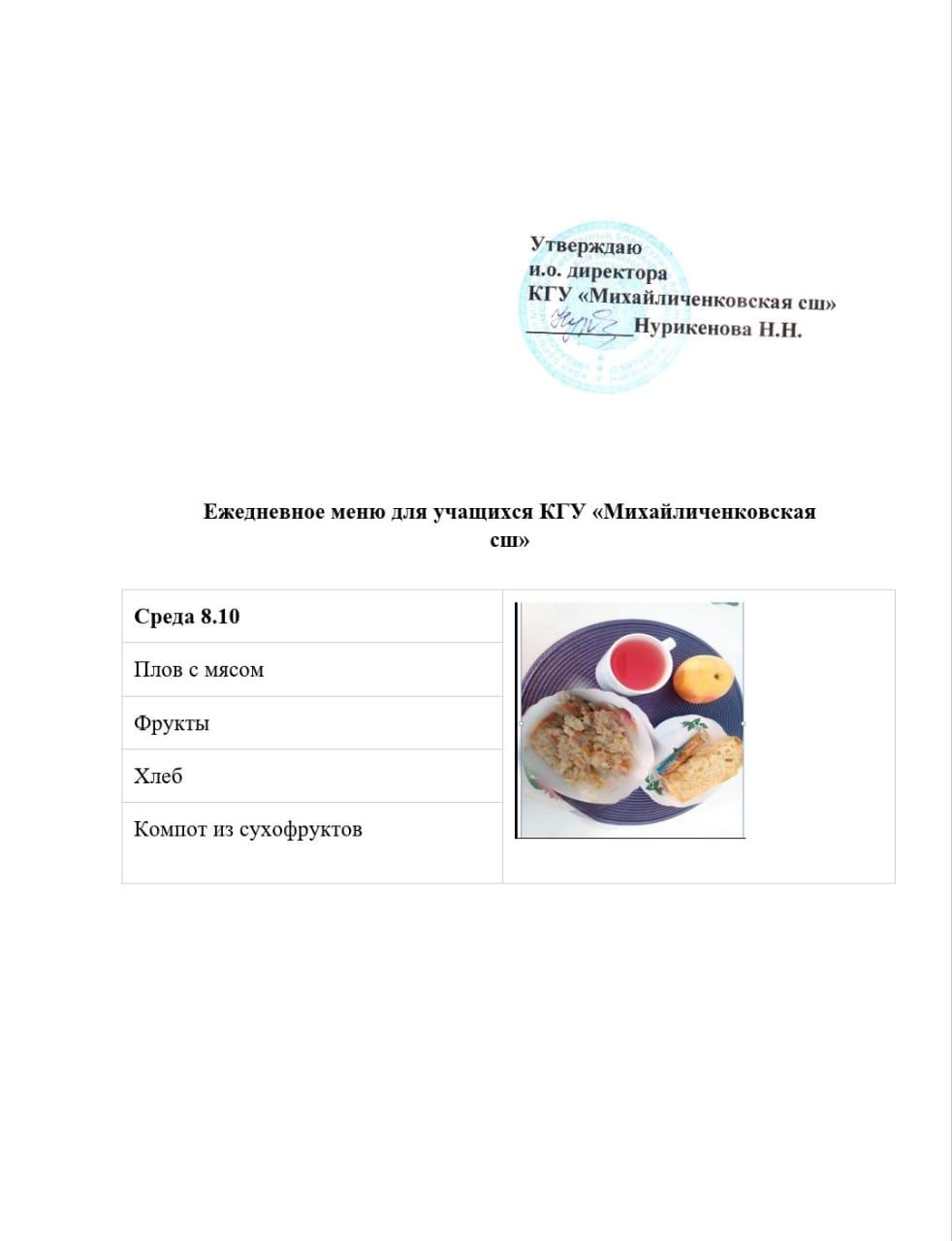 меню