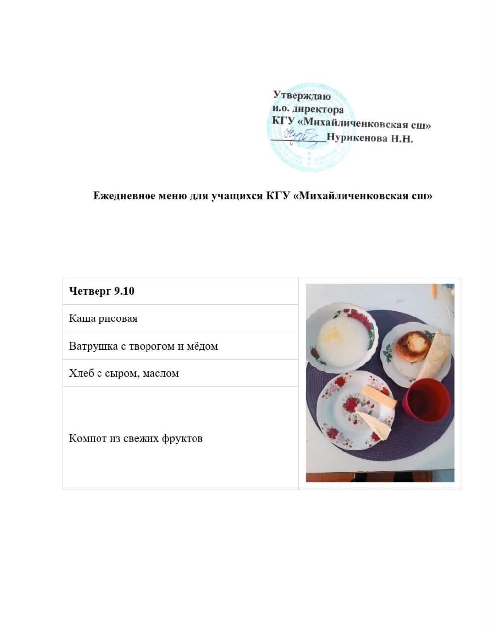 меню