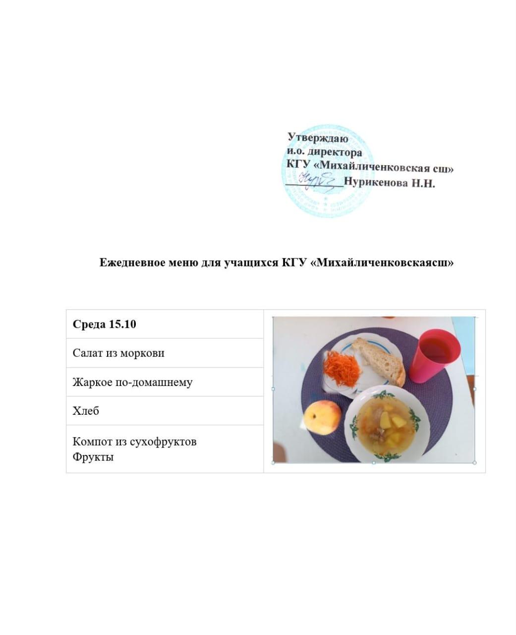 меню