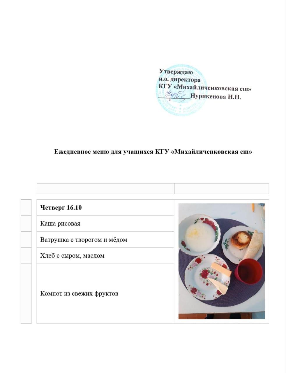 меню