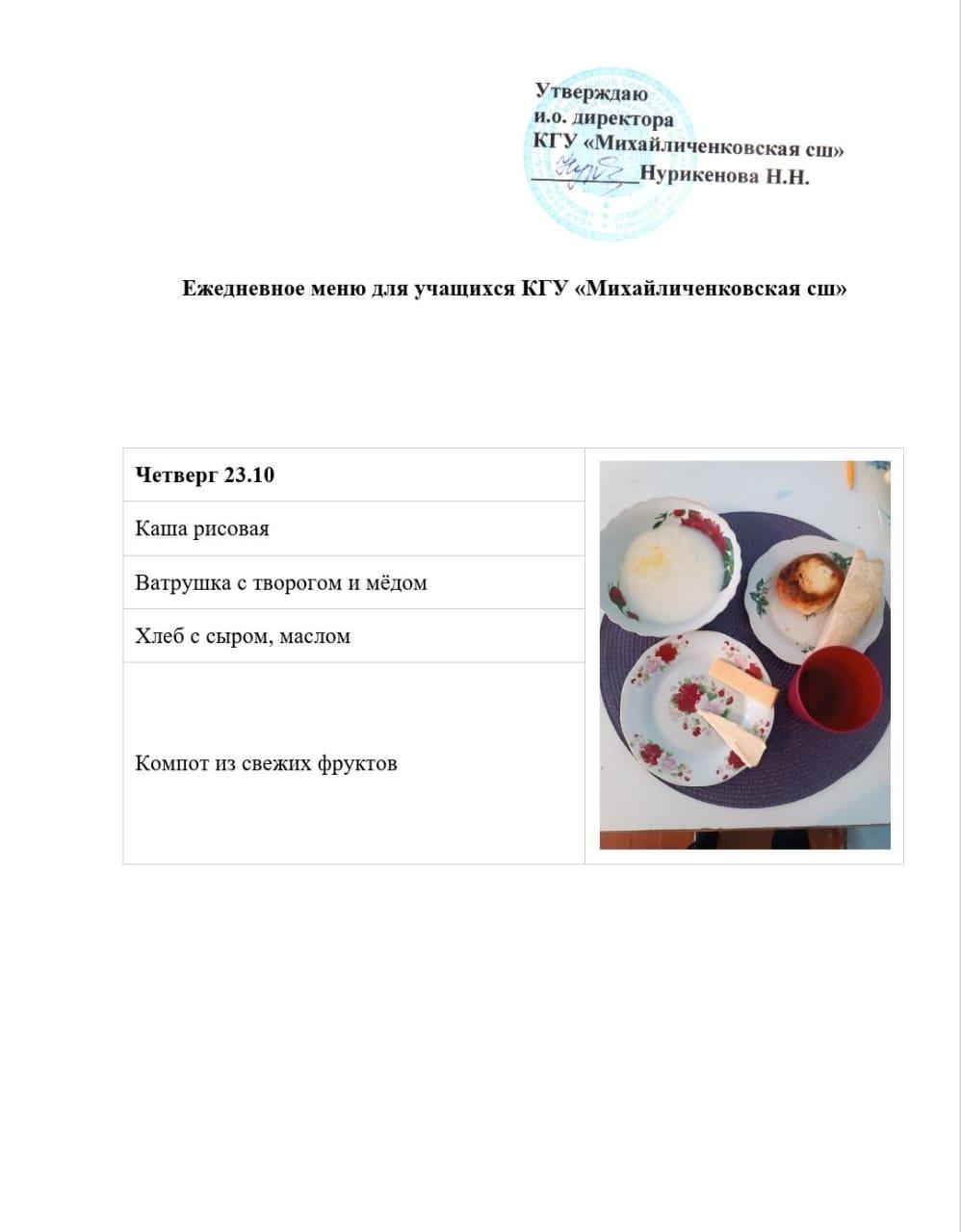 меню