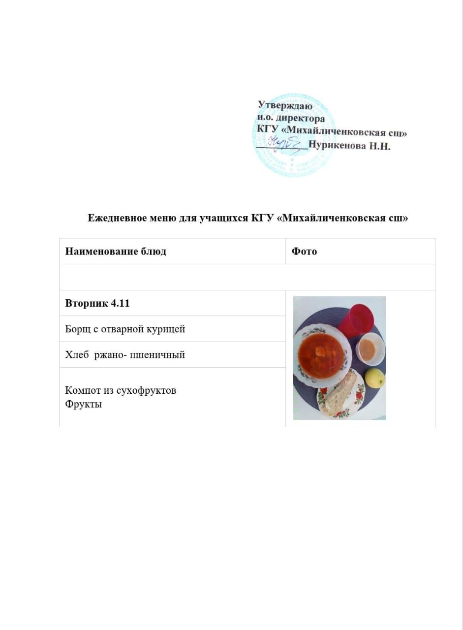 меню