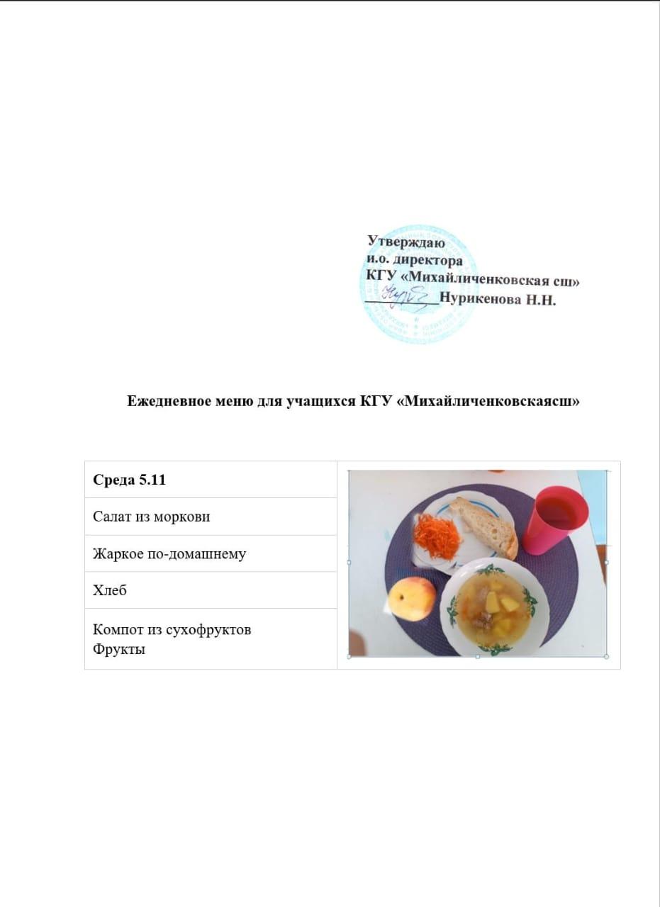 меню