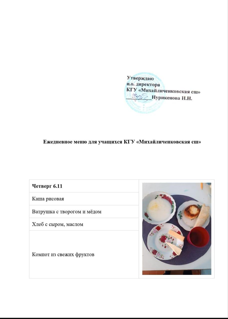 меню